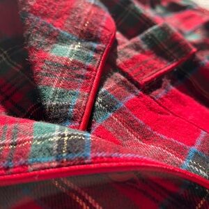 Talbots Cotton Flannel Pajama Top & Pants‎ Set 2 Pieces Womens XL Red Plaid Soft